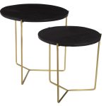 Mason Black/Brass Set of 2