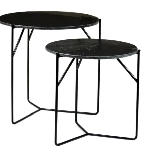Mason Marble Black/Black Set of 2