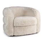DUFFY draaifauteuil - lichtbeige/zwart