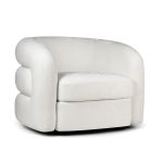 DUFFY draaifauteuil - wit/zwart