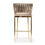HORDIA 70 kruk, beige/gouden poot
