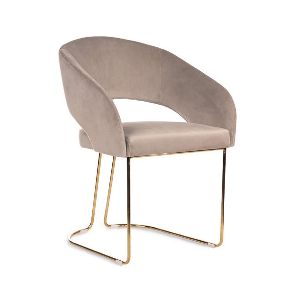 MAGNOLIA stoel, beige/gouden poot