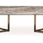 SIENNA 240 tafel, bruin marmer/gouden poten