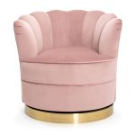 SISI draaifauteuil - lichtroze/goud