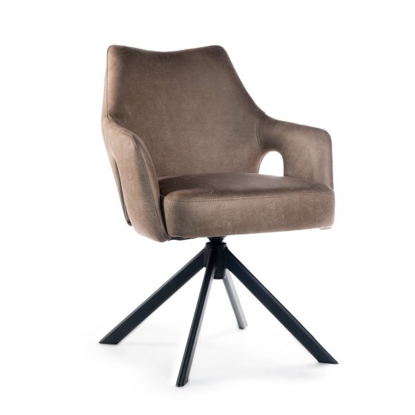 VESPER draaistoel bruin/zwart/BULL111