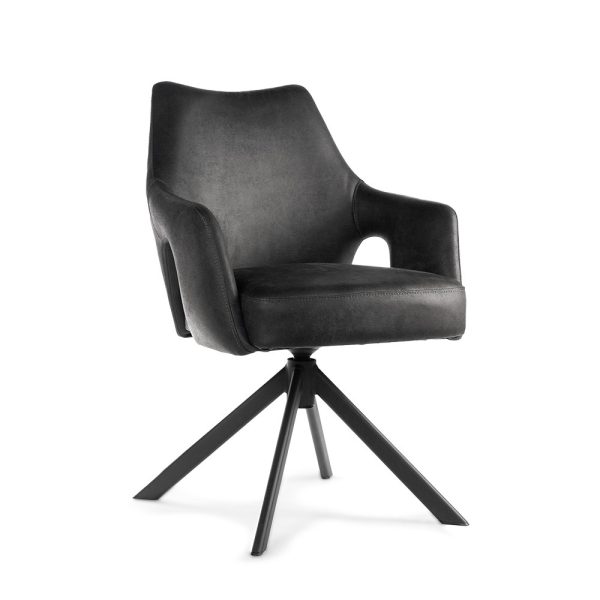 VESPER draaistoel antract/zwart/BULL67