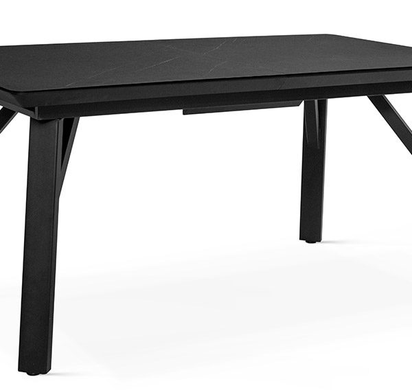 VICTUS tafel 160/200 zwart/zwart
