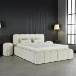Boxspring Bed Amsterdam – Japandi model - met opbergruimte