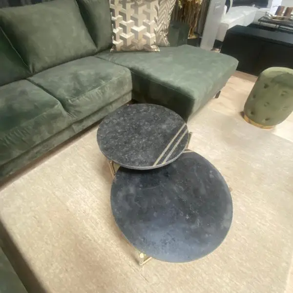 Salontafelset "Utrecht Prestige" – Set van 2 (zwart Rustic)