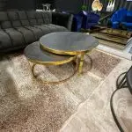 Salontafel Blackbone Goud – Set van 2 (  zwart Rustic)