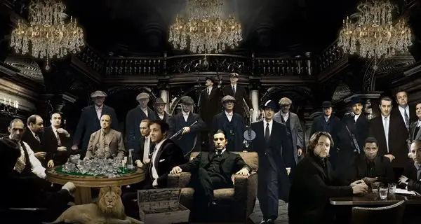 Glasschilderij 160x80cm Maffia
