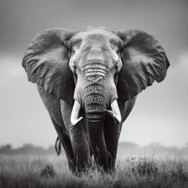 Glasschilderij 120x80cm Olifant