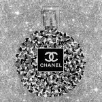 Glasschilderij 80x80cm Parfum Fles