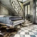 Glasschilderij 120x80cm Piano