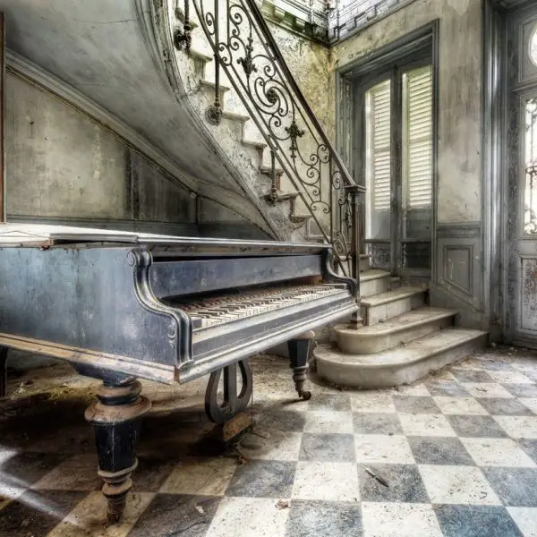 Glasschilderij 120x80cm Piano