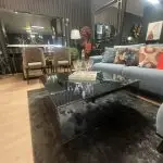 Salontafel Dubai Glas 100x100  antraciet