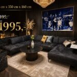 Luxe Hoekbank U-Vorm | Antraciet stof | Moderne Designbank |