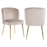 Eetkamerstoel Cannon khaki velvet