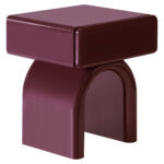 Bijzettafel Bennet burgundy 1-drawer