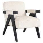 Lounge stoel Cooper white chenille